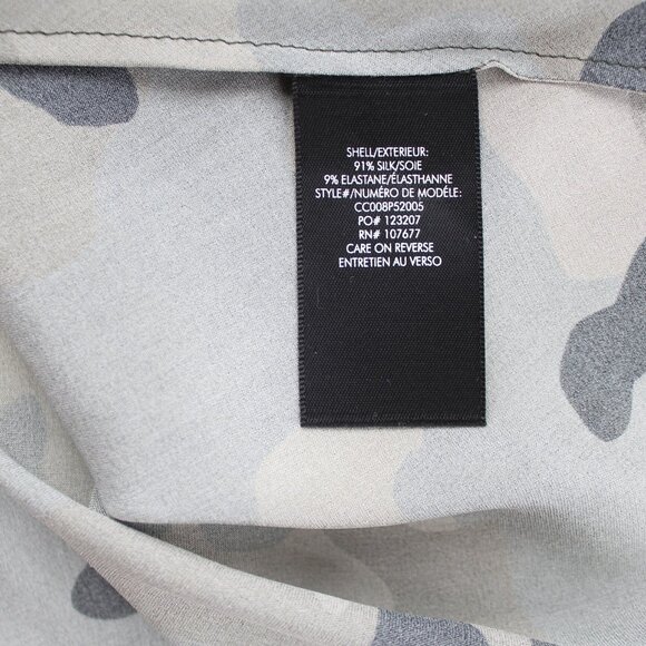 Alice + Olivia Harmon Top Camo Cami Drape Slip Tank Cowl Neck Camisole Green S - Picture 12 of 14